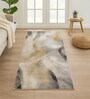 Grey Abstract Polypropylene 5 ft x 2.5 ft Machine Made Runner