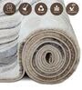 Grey Abstract Polypropylene 5 ft x 2.5 ft Machine Made Runner