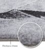 Grey Abstract Polypropylene 5 ft x 2.5 ft Machine Made Runner