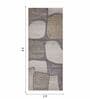 Grey Abstract Polypropylene 5 ft x 2 ft Machine Made Runner