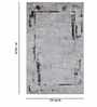 Grey Abstract Polypropylene 5 ft x 7 ft Machine Made Carpet