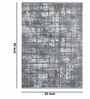 Grey Abstract Polypropylene 5 ft x 7 ft Machine Made Carpet