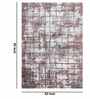 Grey Abstract Polypropylene 5 ft x 7 ft Machine Made Carpet