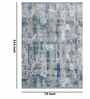 Grey Abstract Polypropylene 5 ft x 7 ft Machine Made Carpet