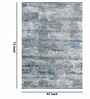 Grey Abstract Polypropylene 5 ft x 7 ft Machine Made Carpet
