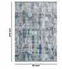 Grey Abstract Polypropylene 5 ft x 7 ft Machine Made Carpet
