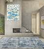Grey Abstract Polypropylene 5 ft x 7 ft Machine Made Carpet
