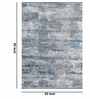 Grey Abstract Polypropylene 5 ft x 7 ft Machine Made Carpet