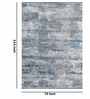 Grey Abstract Polypropylene 5 ft x 7 ft Machine Made Carpet