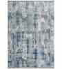 Grey Abstract Polypropylene 5 ft x 7 ft Machine Made Carpet