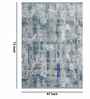 Grey Abstract Polypropylene 5 ft x 7 ft Machine Made Carpet