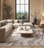 Grey Abstract Polypropylene 5 ft X 7 ft Machine Made Carpet