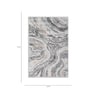 Grey Abstract Polypropylene 5 ft X 7 ft Machine Made Carpet
