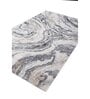 Grey Abstract Polypropylene 5 ft X 7 ft Machine Made Carpet