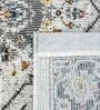 Grey Abstract Polypropylene 59x32 Inches Machine Made Floor Runner