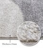 Grey Abstract Polypropylene 6 ft x 4 ft Machine Made Carpet