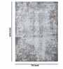 Grey Abstract Polypropylene 6 ft x 9 ft Machine Made Carpet