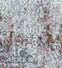 Grey Abstract Polypropylene 6 ft x 9 ft Machine Made Carpet