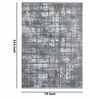 Grey Abstract Polypropylene 6 ft x 9 ft Machine Made Carpet