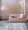 Grey Abstract Polypropylene 6 ft x 9 ft Machine Made Carpet