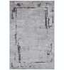 Grey Abstract Polypropylene 6 ft x 9 ft Machine Made Carpet