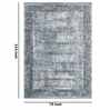 Grey Abstract Polypropylene 6 ft x 9 ft Machine Made Carpet