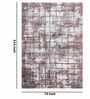 Grey Abstract Polypropylene 6 ft x 9 ft Machine Made Carpet