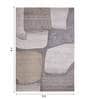 Grey Abstract Polypropylene 7 ft x 5 ft Machine Made Carpet