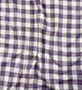 Grey Checkerd Polycotton Double King Fitted Bedsheet With 2 Frill Pillow Covers