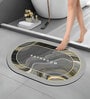 Grey Abstract Rubber 24x16 Inches AntiSkid Bath Mat