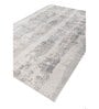 Grey Abstract Viscose 4 ft X 6 ft Machine Made Carpet