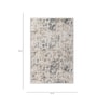Grey Abstract Viscose 4 ft X 6 ft Machine Made Carpet