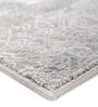 Grey Abstract Viscose 4 ft X 6 ft Machine Made Carpet
