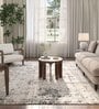 Grey Abstract Viscose 4 ft X 6 ft Machine Made Carpet
