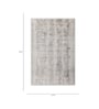 Grey Abstract Viscose 4 ft X 6 ft Machine Made Carpet