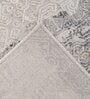 Grey Abstract Viscose 4 ft X 6 ft Machine Made Carpet