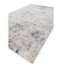 Grey Abstract Viscose 5 ft X 7 ft Machine Made Carpet