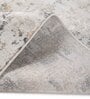 Grey Abstract Viscose 5 ft X 7 ft Machine Made Carpet