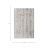 Grey Abstract Viscose 5 ft X 7 ft Machine Made Carpet
