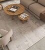 Grey Abstract Viscose 5 ft X 7 ft Machine Made Carpet