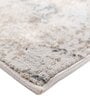 Grey Abstract Viscose 5 ft X 7 ft Machine Made Carpet