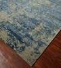 Grey Abstract Wool & Bamboo Slik 8 ft x 10 ft Hand Knotted Carpet