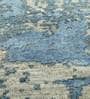 Grey Abstract Wool & Bamboo Slik 8 ft x 10 ft Hand Knotted Carpet
