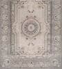 Grey Persian Wool & Viscose 6 ft x 9 ft Hand Tufted Carpet