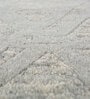 Grey Abstract Wool 5 ft X 8 ft Hand Tufted Rectangle Carpet