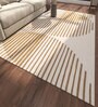 Grey Abstract Wool 5 ft X 8 ft Hand Tufted Rectangle Carpet