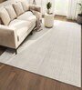 Grey Abstract Wool 5 ft X 8 ft Hand Woven Carpet