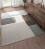 Grey Abstract Wool 5 ft X 8 ft Rectangle Flat Weaves