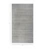 Grey Abstract Wool 6 ft X 9 ft Hand Woven Carpet