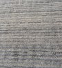 Grey Abstract Wool 6 ft X 9 ft Hand Woven Carpet